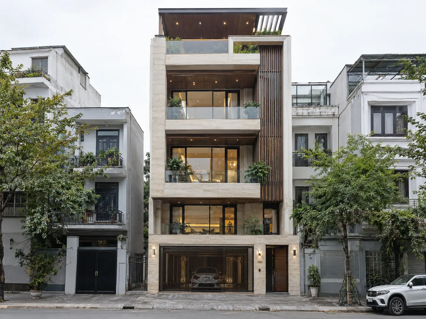 Nhà phố Minh Anh 420 – nhà phố cao cấp 4–5 tầng do Home6D phát triển