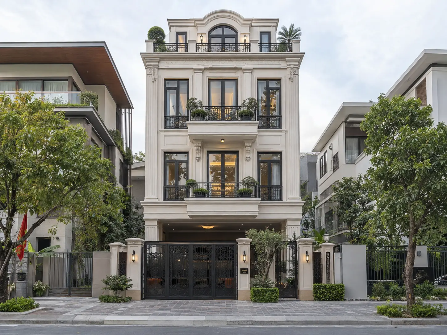 Villa Grand An 700 – biệt thự tân cổ điển 3–4 tầng do Home6D phát triển